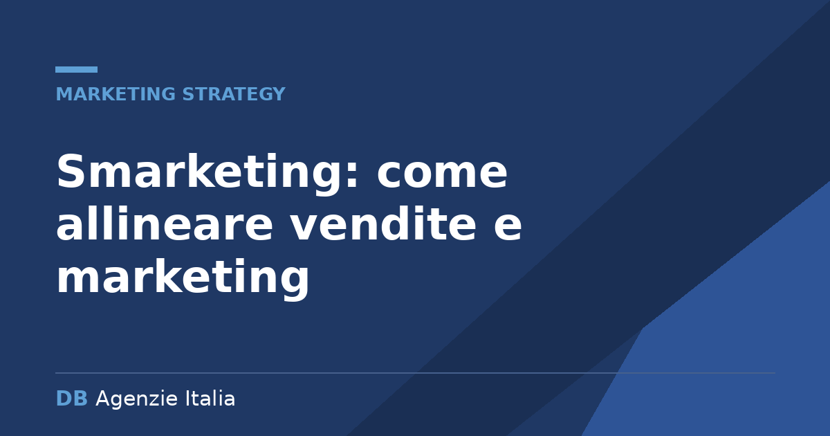 Smarketing vendite e marketing